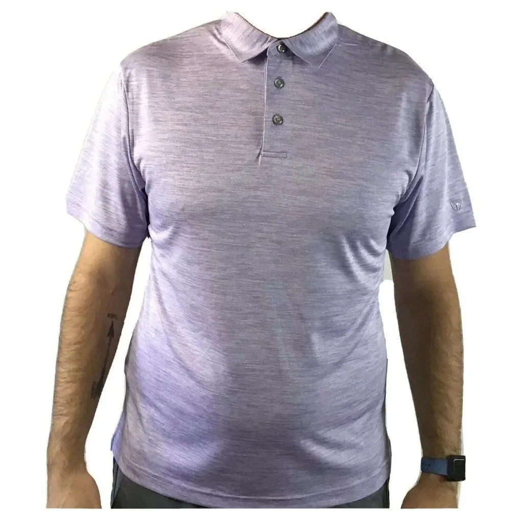 Pro Tour Men’s Size Medium Short Sleeve Golf Polo Shirt Light Purple Polyester